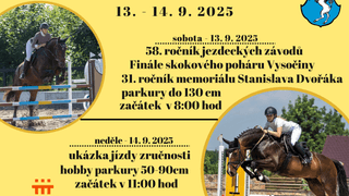 Jezdecké závody Žirovnice 13. - 14. 9. 2025