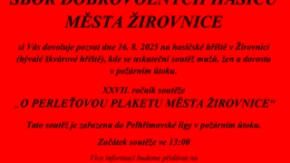 XXVII. ročník - O perleťovou plaketu Města Žirovnice 16. 8. 2025