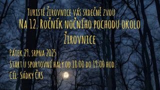 Noční pochod okolo Žirovnice 29. 8. 2025